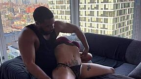 Surprise! My Ebony Masseuse Worships My Big Black Cock!