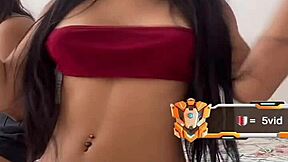 morenita colombiana shows off her petite teen tits casually