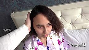 Petite brunette regina moonshine bends for home balls-deep anal cum on ass