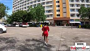 polly the thai teen pounces on euro cock