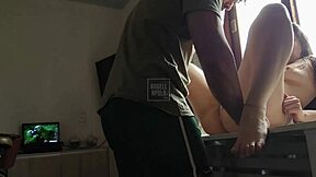 Loirinha rabuda, why not climb on the table and spread that pretty pussy wide?