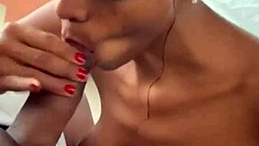 skinny brunette hooks up casual with black fat cock