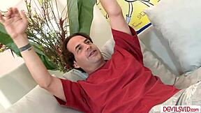 petite blonde babe spreads shaved ass for sugardaddy's raw cum dump inside 😍🍑💦