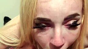 british slut louise barlow gags on monster bbc then swallows jizz 😩🍆💦