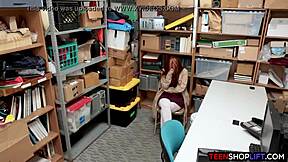 aussie redhead teen caught shoplifting sucks monster cock?