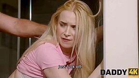 Daddy4K Father-in-Law Recovers with Son's Shaved Girlfriend in Hotel