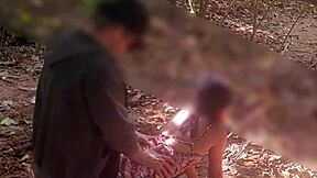 the young wife meets a stranger on the remote trail path