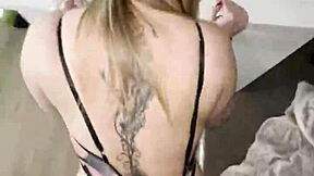 Step Son Fucks MIL In Kitchen After Hubby Leaves