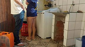 brazilian housewife pays repairman with fat juicy pussy licking domination creampie