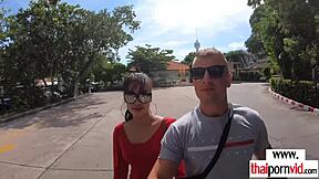 polly the thai teen pounces on euro cock