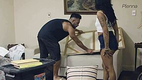 Luana thanks Oscar with sweaty creampie cowgirl ride