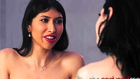 sorority teens scissor lick in wet lingerie party