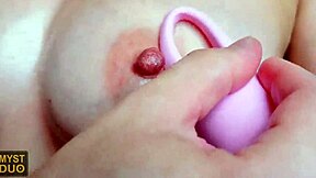 mmm massaging these perfect oiled boobs feels amazing especially with those hard nipples myst duo nails it