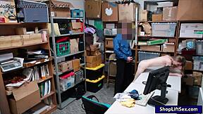 tight teen shoplifter 😩 gets her pussy wrecked by the lp officer's monster cock at work! 🍆💦