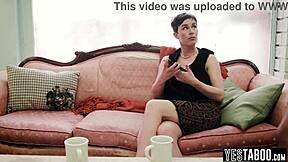 Petite Big-Titted Lesbian Milf Dominates Her Ebony Bestie's Pussy