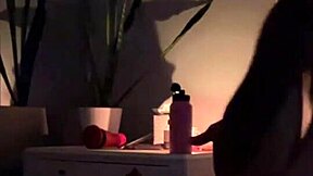 i'm shaking from double penetration, dildo in ass cock in pussy, cumming twice swallowing his load