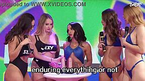 rafaela lima and horny blonde friends devour giant cocks together