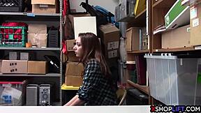 sexy busty redhead teen fucked by mall cop after shop suspicion