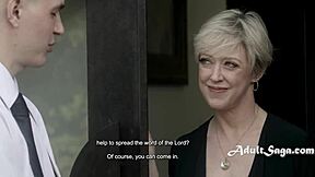 big tits milf dee williams corrupts young evangelist with spit