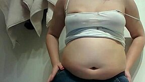 Chubby Blonde Slob Craves Messy Chocolate Fetish Fun