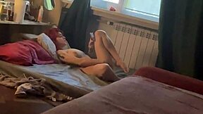 horny redhead gf hairy pussy fingered fucked doggy moans