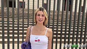 Petite Spanish Blonde Angelique Lapiedra Craves Desperate American Cock Pov