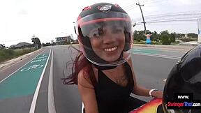 Amateur Asian Teen 18+ Rides Her Monster Dick European Boyfriend POV Hardcore