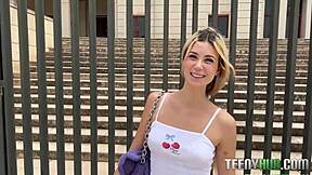 Petite Spanish Blonde Angelique Lapiedra Craves Desperate American Cock Pov