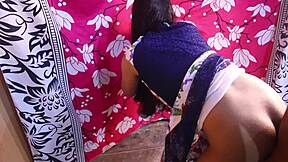 stepbrother bends over chubby Indian stepsis bestie for rough doggy pounding