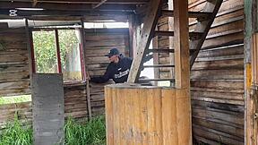 Cuervoperv dares naked cum blast in risky abandoned cabin near strangers 🚀😈