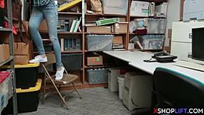 sexy busty redhead teen fucked by mall cop after shop suspicion