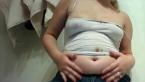 Chubby Blonde Slob Craves Messy Chocolate Fetish Fun