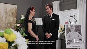 Jayden Marcos fucks granny Ruby Lynne at funeral!