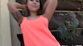 barely legal 18+ teen sluts compete in sloppy cock sucking pov challenge! 🍆💦