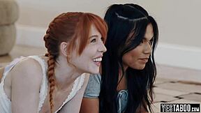 Teen gamer girls team up with stepdads for intense group gaming session