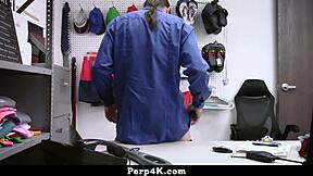 mall cop punishes teen shoplifter madison haze hard