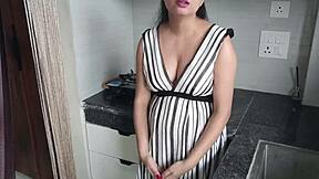 sexy indian stepsis fucked hard by stepbro in kitchen