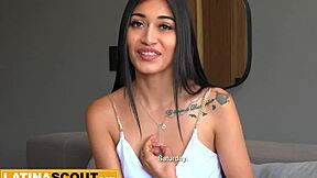 damn latina braces girl in lingerie slobbers blowjob then fucks monster cock