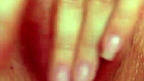 Juicy pink pussy lips clit throb in closeup masturbation orgasm