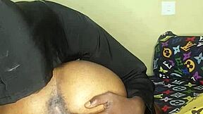 Ebony Teen Can't Resist Shaved Pussy Tease!