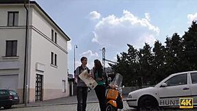 hunt4k guy spots cute tourist, pays for fingering blowjob quickie back home