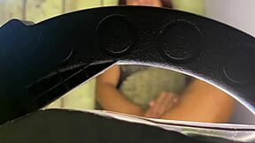 Flexible brunette rides hairy cock bareback without mercy