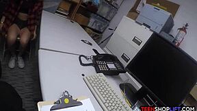 TEEN THIEF SUCKS OFF TWO GUARDS In Deal-Making 3some Blowbang!