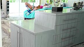 whoa sexy college teen caught stroking gets stepbro pounding