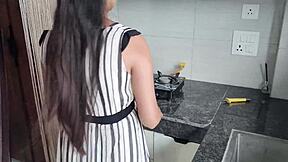 sexy indian stepsis fucked hard by stepbro in kitchen