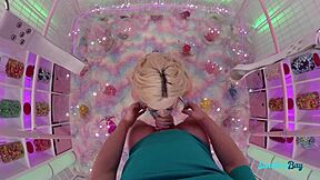 Hot Blonde Teen's Tiny Shaved Pussy Swallows Horny Monster Cock Deep!