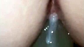 i squat on huge dildo fucking till i cum hard pov