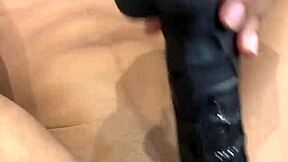 horny petite latina amateur princess slut rams her big black dildo deep homemade