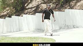 black monster cock stretches redhead teen's hairless pussy!