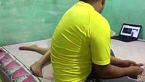 me cumming deep in tight stepsister pussy home alone